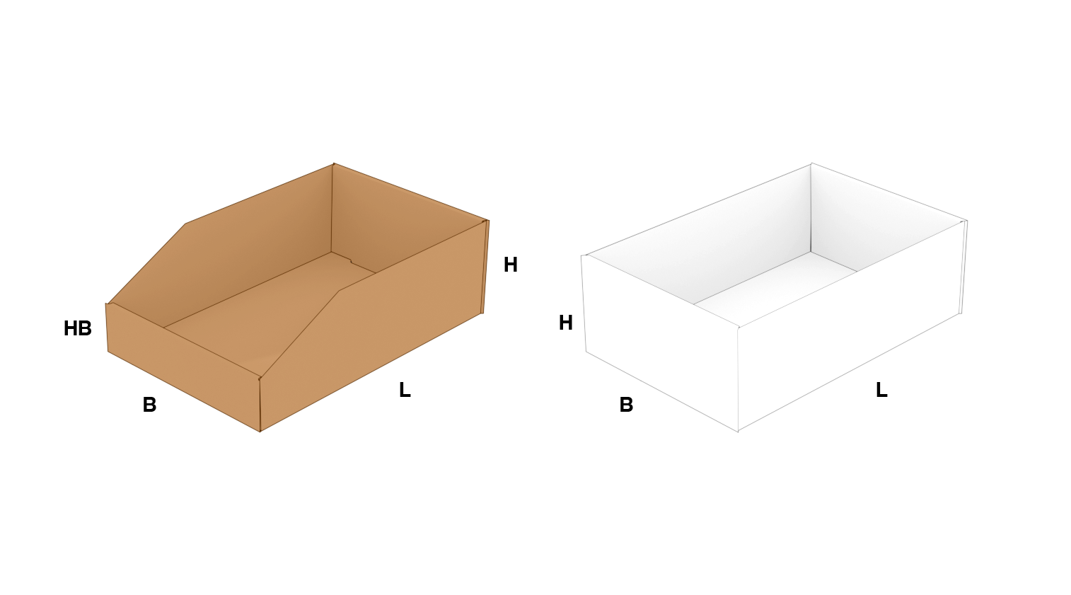 Nieuw in ons assortiment magazijnbakken en dozen (fefco 422 & 435)