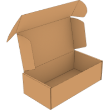 Open kartonnen postdoos met klep (bedrukking mogelijk), ideaal voor het veilig verzenden van kleine en grote producten.