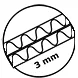 Structuur van 3 mm dubbele golf karton (EE-golf) | Doosopmaat.nl