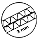 Structuur van 3 mm dubbele golf karton (EE-golf) | Doosopmaat.nl