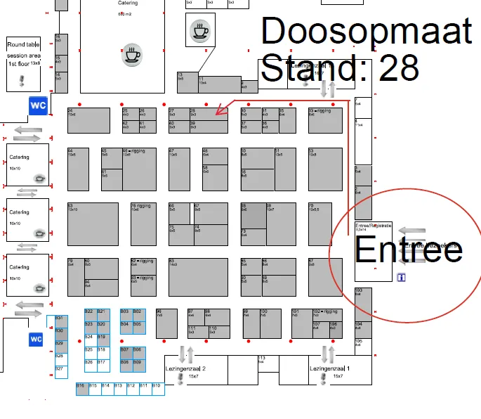 Plattegrond Webwinkelvakdagen, stand/positie: 28 van Doosopmaat.nl