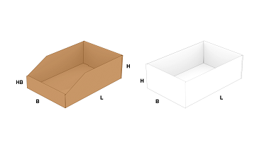Magazijnbak en doos nieuw in ons assortiment fefco 435 en 422 | Doosopmaat.nl