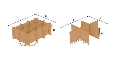 Nieuw in ons assortiment vakverdelingen (met buffer) fefco 933 & 934 | Doosopmaat.nl