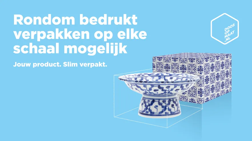 Rondom bedrukt verpakken op elke schaal mogelijk | Doosopmaat.nl