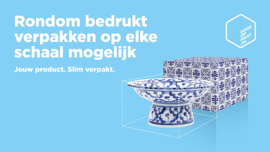 Rondom bedrukt verpakken op elke schaal mogelijk | Doosopmaat.nl