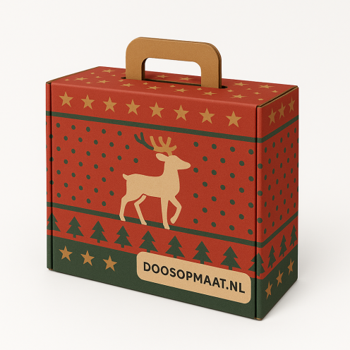 Postdoos met handvat gepersonaliseerd Kerst vormgeving