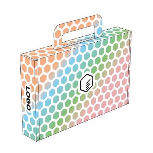 Postdoos met handvat als goodiebox, kerstpakket of relatiegeschenk | Doosopmaat.nl