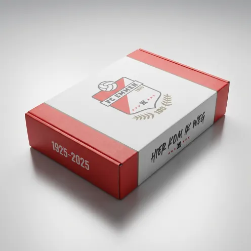 Bedrukte postdoos voor FC Emmen | Doosopmaat.nl